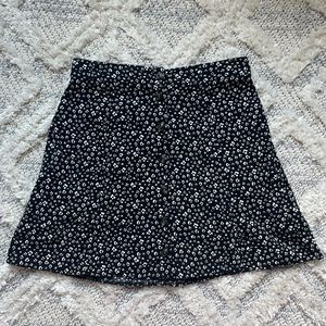 ASOS Black and White Cheetah Polka Dot Short Mini Skirt Size 2